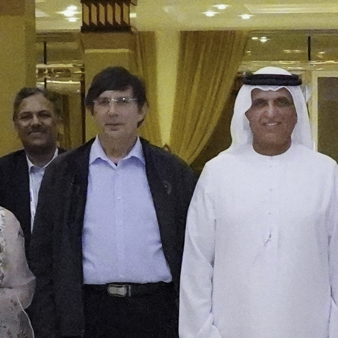 Attendees with His Highness Sheikh Saud bin Saqr Al Qasimi (middle)