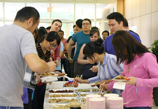 folks eating food