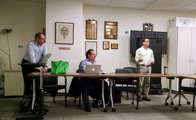 Jinsong introduces Dr Sonderegger