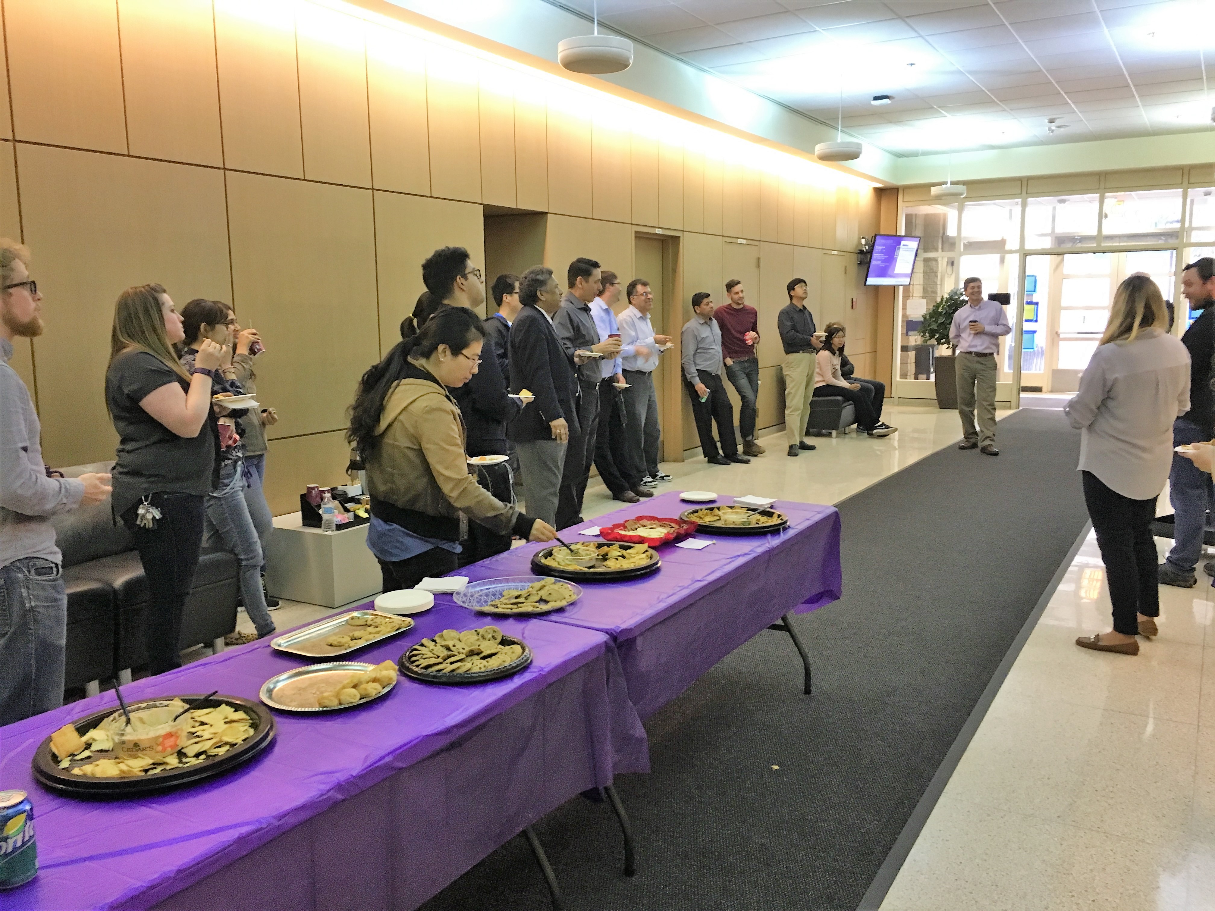 coffee hour mingling