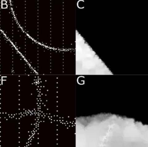 Experimental MOADS acquisition of boron nitride flakes on a lacey carbon film using EELS.