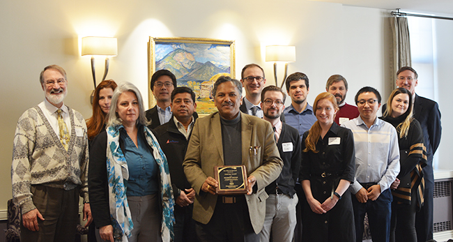 Staff receiving award