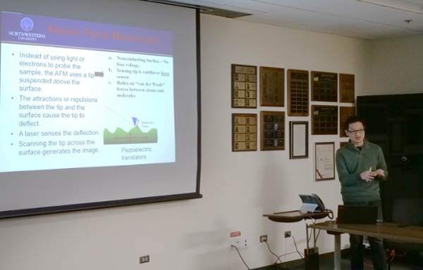 Qing Tu presenting Tech Talk