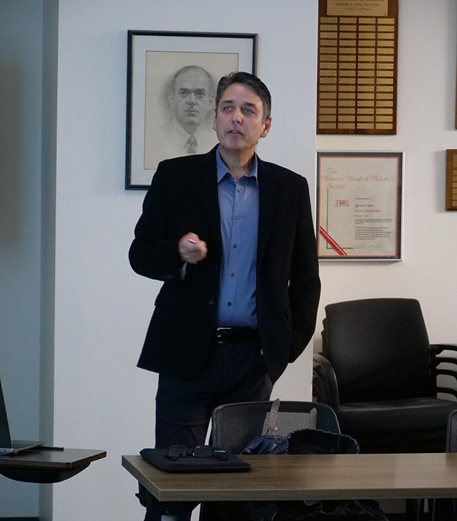 Dr. Bleher presenting his talk