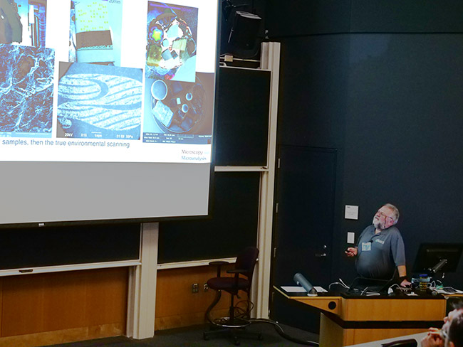 Dr. John Mansfield giving his talk