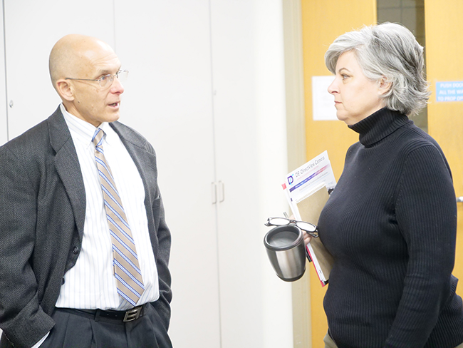 Conferring with Charlene Wilke 