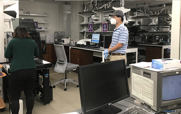 User in the Lab