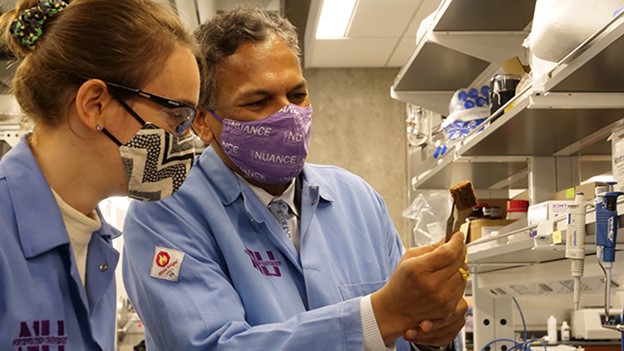 Stephanie Ribet and Vinayak P Dravid examine their phosphate elimination and recovery substrate