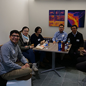 Attendees enjoying a meal together 