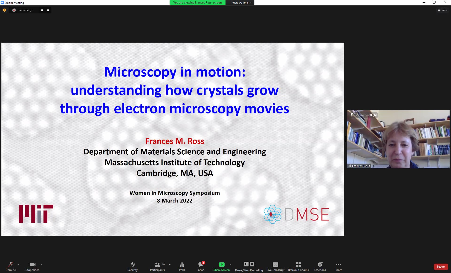 Frances M. Ross, PhD presenting her Keynote Address