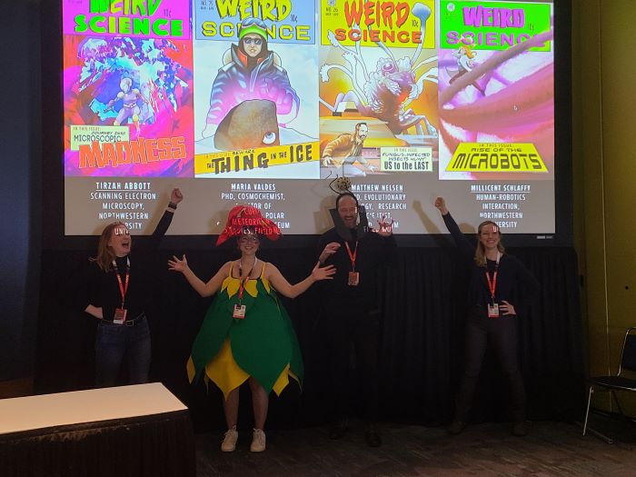 Tirzah Abbott strikes a superhero pose at C2E2